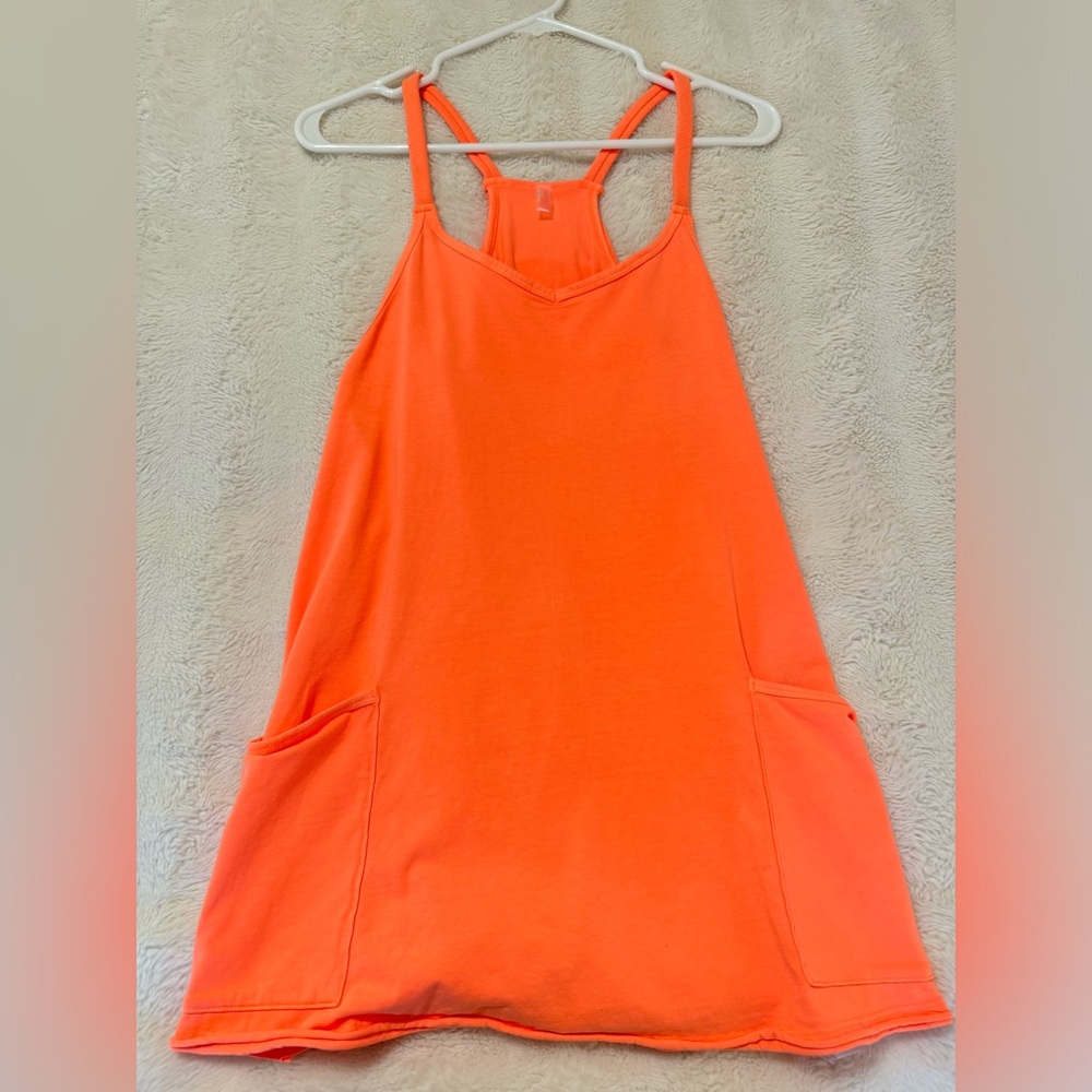 free people movement orange hot shot mini dress size xs